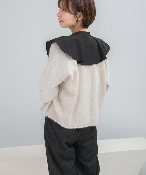 URBAN RESEARCH ROSSO WOMEN(アーバンリサーチ ロッソ)の「フリルカラーシャツブラウス(シャツ/ブラウス・レディース・イエロー/ホワイト/ブラック・FREE)」の4枚目の写真