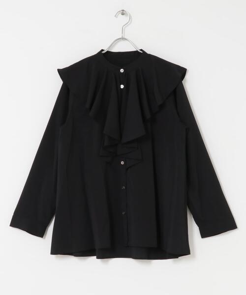 URBAN RESEARCH ROSSO WOMEN(アーバンリサーチ ロッソ)の「フリルカラーシャツブラウス(シャツ/ブラウス・レディース・イエロー/ホワイト/ブラック・FREE)」の6枚目の写真