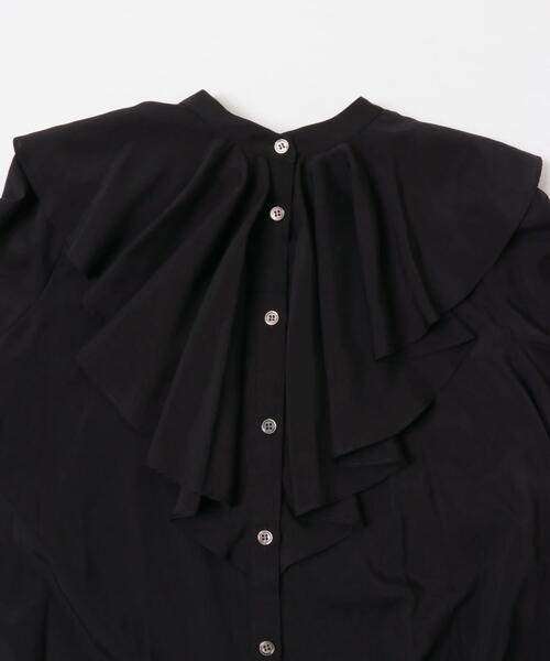 URBAN RESEARCH ROSSO WOMEN(アーバンリサーチ ロッソ)の「フリルカラーシャツブラウス(シャツ/ブラウス・レディース・イエロー/ホワイト/ブラック・FREE)」の7枚目の写真
