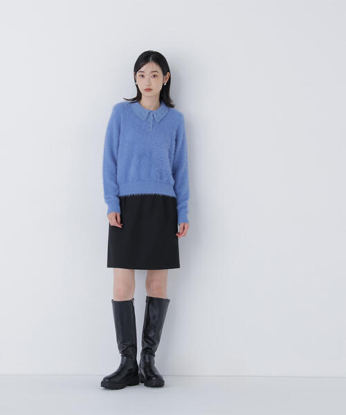NATURAL BEAUTY BASIC(ナチュラルビューティーベーシック)の「◇シャギーポロニット(ニット/セーター・レディース・ブルー/グレー/オフホワイト・FREE)」の18枚目の写真