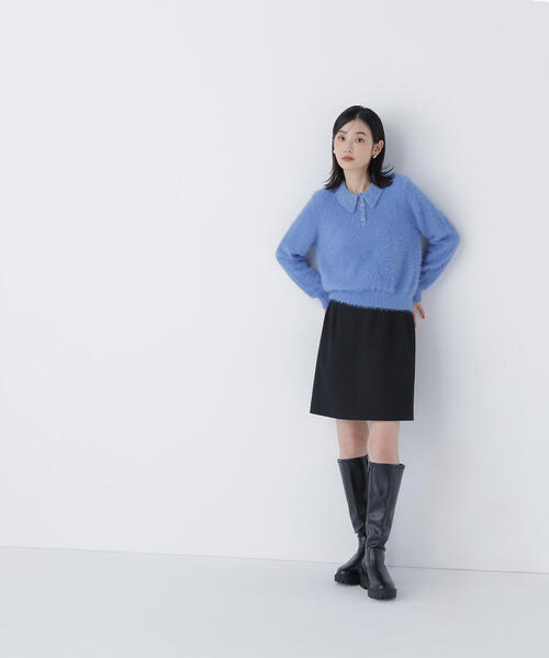 NATURAL BEAUTY BASIC(ナチュラルビューティーベーシック)の「◇シャギーポロニット(ニット/セーター・レディース・ブルー/グレー/オフホワイト・FREE)」の20枚目の写真