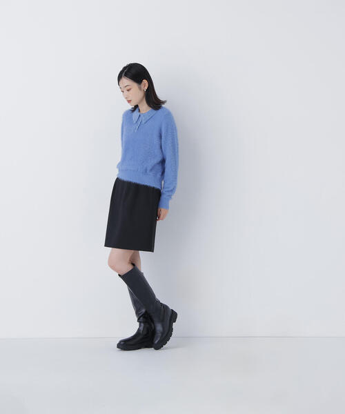 NATURAL BEAUTY BASIC(ナチュラルビューティーベーシック)の「◇シャギーポロニット(ニット/セーター・レディース・ブルー/グレー/オフホワイト・FREE)」の22枚目の写真
