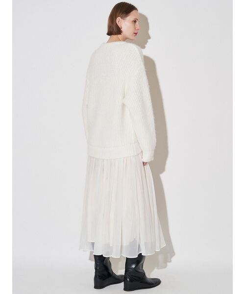 ブラッシュヤーンニットドッキングワンピース（ワンピース）｜ELENDEEK