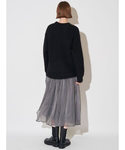 ELENDEEK（エレンディーク）の「ブラッシュヤーンニットドッキングワンピース（ワンピース・レディース・ブラック/グレー/オフホワイト・01/02）」の20枚目の写真