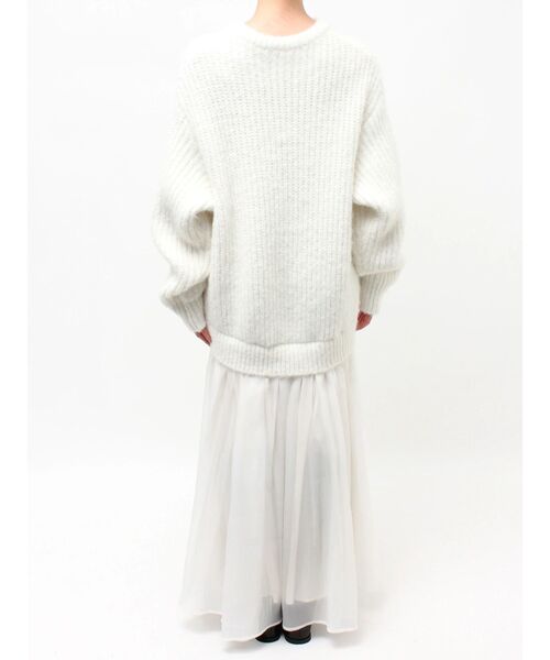 ブラッシュヤーンニットドッキングワンピース（ワンピース）｜ELENDEEK