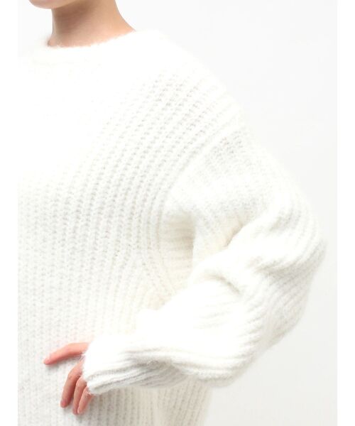 セール】ブラッシュヤーンニットドッキングワンピース（ワンピース