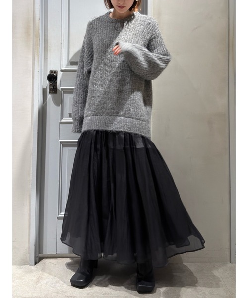 ブラッシュヤーンニットドッキングワンピース（ワンピース）｜ELENDEEK