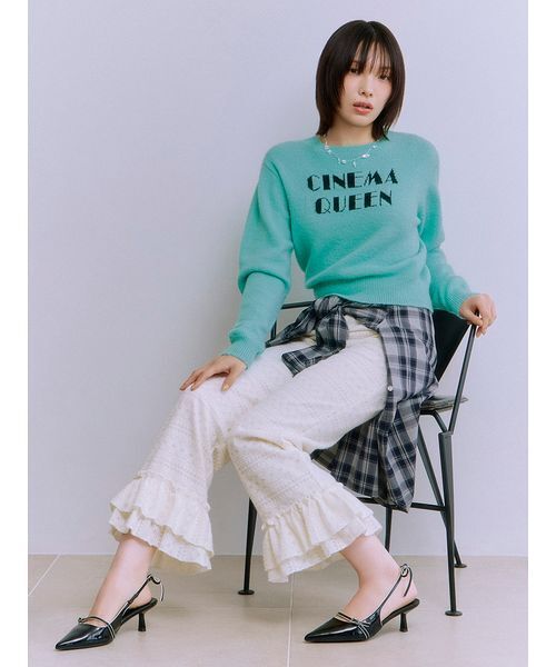 LILY BROWN（リリーブラウン）の「バリエーションフリルパンツ（その他パンツ・レディース・ブラック/オフホワイト/グレー・0/1）」の5枚目の写真