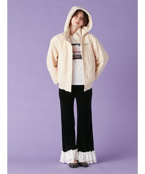 LILY BROWN（リリーブラウン）の「バリエーションフリルパンツ（その他パンツ・レディース・ブラック/オフホワイト/グレー・0/1）」の12枚目の写真