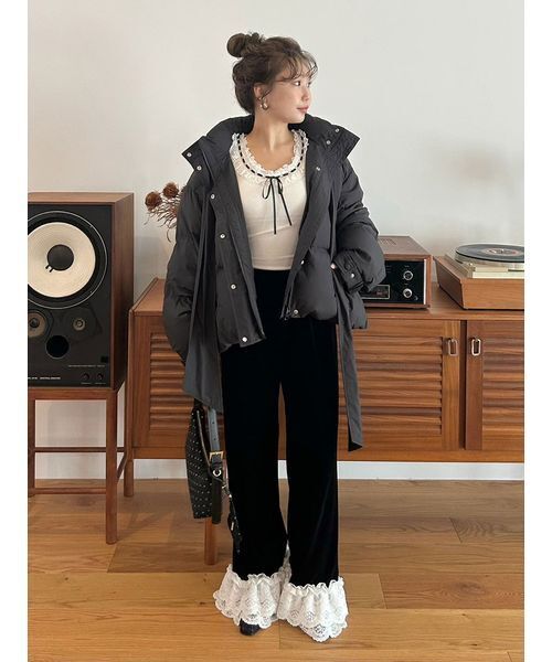 LILY BROWN（リリーブラウン）の「バリエーションフリルパンツ（その他パンツ・レディース・ブラック/オフホワイト/グレー・0/1）」の18枚目の写真