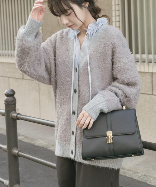 ITEMS URBANRESEARCH（アイテムズ アーバンリサーチ）の「シャギービッグカーディガン（カーディガン/ボレロ・レディース・ライトグレー/ブラウン/ベージュ・FREE）」の11枚目の写真