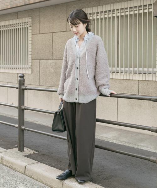 ITEMS URBANRESEARCH（アイテムズ アーバンリサーチ）の「シャギービッグカーディガン（カーディガン/ボレロ・レディース・ライトグレー/ブラウン/ベージュ・FREE）」の13枚目の写真