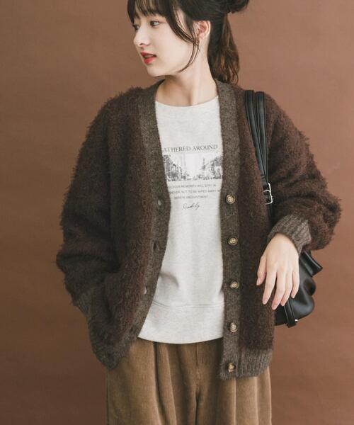 ITEMS URBANRESEARCH（アイテムズ アーバンリサーチ）の「シャギービッグカーディガン（カーディガン/ボレロ・レディース・ライトグレー/ブラウン/ベージュ・FREE）」の18枚目の写真