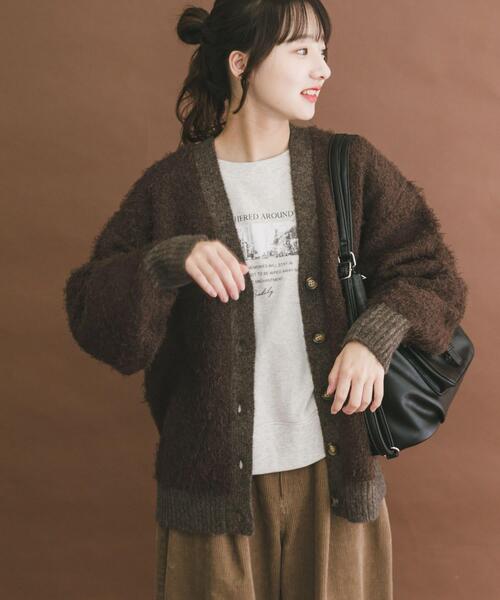 ITEMS URBANRESEARCH（アイテムズ アーバンリサーチ）の「シャギービッグカーディガン（カーディガン/ボレロ・レディース・ライトグレー/ブラウン/ベージュ・FREE）」の20枚目の写真