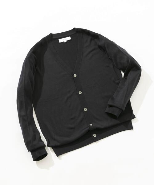 URBAN RESEARCH ROSSO MEN（アーバンリサーチロッソメン）の「『XLサイズあり』『UR TECH』ハイゲージカーディガン（カーディガン/ボレロ・メンズ・グレー/ベージュ/ネイビー/ブラック・MEDIUM/LARGE/X-LARGE）」の4枚目の写真