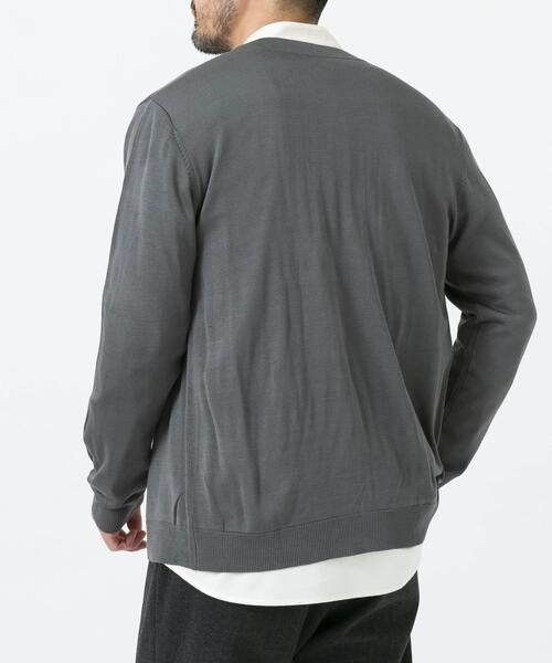 URBAN RESEARCH ROSSO MEN（アーバンリサーチロッソメン）の「『XLサイズあり』『UR TECH』ハイゲージカーディガン（カーディガン/ボレロ・メンズ・グレー/ベージュ/ネイビー/ブラック・MEDIUM/LARGE/X-LARGE）」の5枚目の写真