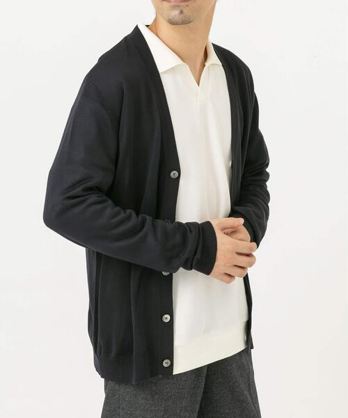 URBAN RESEARCH ROSSO MEN（アーバンリサーチロッソメン）の「『XLサイズあり』『UR TECH』ハイゲージカーディガン（カーディガン/ボレロ・メンズ・グレー/ベージュ/ネイビー/ブラック・MEDIUM/LARGE/X-LARGE）」の13枚目の写真