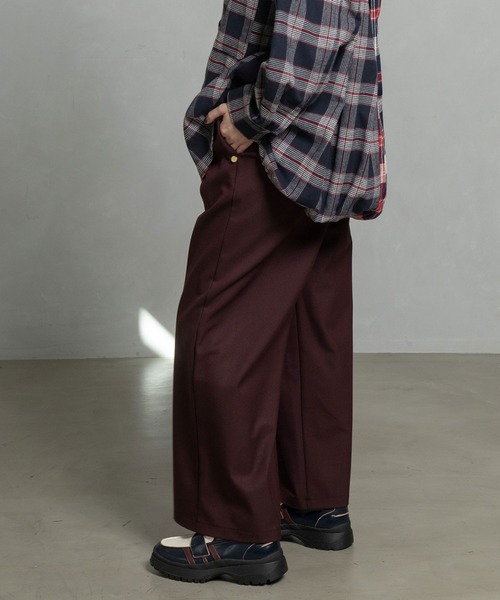 MARECHAL TERRE（マルシャルテル）の「ウォームセミワイドパンツ（その他パンツ・レディース・チャコールグレー/ブラック/ブラウン/ワインレッド/キャメル・SMALL/MEDIUM/LARGE）」の6枚目の写真