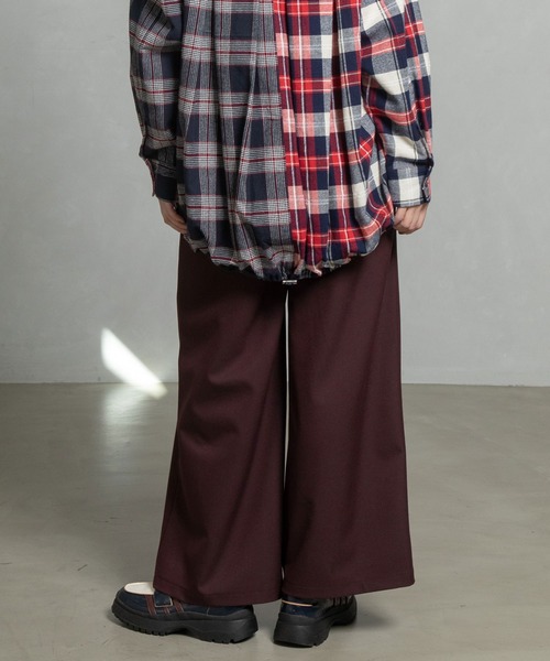 MARECHAL TERRE（マルシャルテル）の「ウォームセミワイドパンツ（その他パンツ・レディース・チャコールグレー/ブラック/ブラウン/ワインレッド/キャメル・SMALL/MEDIUM/LARGE）」の7枚目の写真