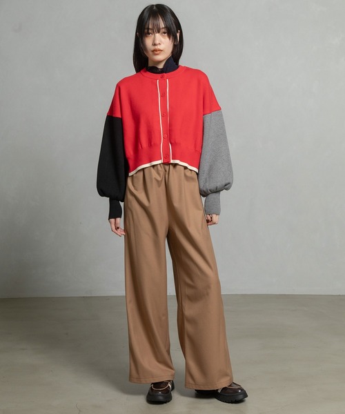 MARECHAL TERRE（マルシャルテル）の「ウォームセミワイドパンツ（その他パンツ・レディース・チャコールグレー/ブラック/ブラウン/ワインレッド/キャメル・SMALL/MEDIUM/LARGE）」の14枚目の写真