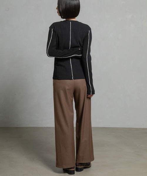 MARECHAL TERRE（マルシャルテル）の「ウォームセミワイドパンツ（その他パンツ・レディース・チャコールグレー/ブラック/ブラウン/ワインレッド/キャメル・SMALL/MEDIUM/LARGE）」の17枚目の写真