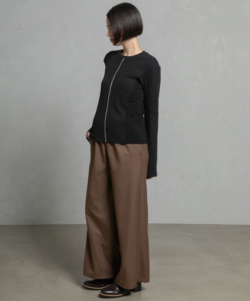 MARECHAL TERRE（マルシャルテル）の「ウォームセミワイドパンツ（その他パンツ・レディース・チャコールグレー/ブラック/ブラウン/ワインレッド/キャメル・SMALL/MEDIUM/LARGE）」の18枚目の写真