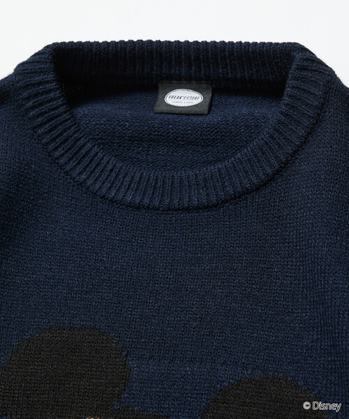 FREAK'S STORE（フリークスストア）の「限定展開 【Disney / ディズニー / ミッキーマウス】リラックスフィット ジャガード クルーネック ニット / MICKY FACE（ニット/セーター・メンズ・グレー/レッド/ネイビー/ブラック・SMALL/MEDIUM/LARGE）」の6枚目の写真