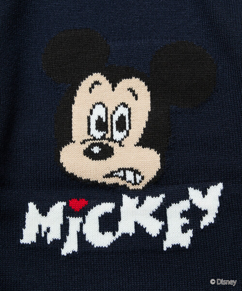FREAK'S STORE（フリークスストア）の「限定展開 【Disney / ディズニー / ミッキーマウス】リラックスフィット ジャガード クルーネック ニット / MICKY FACE（ニット/セーター・メンズ・グレー/レッド/ネイビー/ブラック・SMALL/MEDIUM/LARGE）」の7枚目の写真
