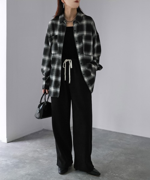 Riberry（リベリー）の「コーデュロイ裏起毛セミワイドパンツ（その他パンツ・レディース・モカ/ブラウン/アイボリー/ブラック・MEDIUM）」の22枚目の写真