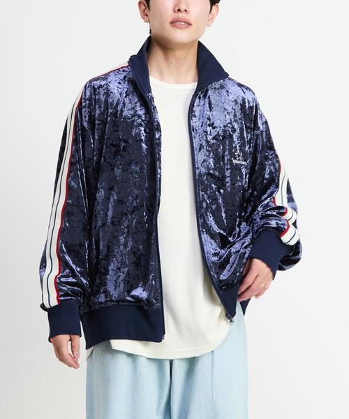 新品コンバーストウキョウサイドライン クラッシュベロアトラックジャケットM SIDE LINE CRASHED VELOR TRACK JACKET（ジャージ）｜CONVERSE TOKYO