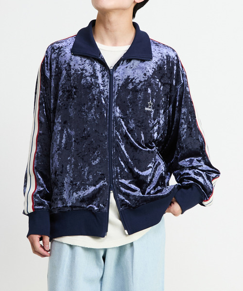 CONVERSE TOKYO(コンバーストウキョウ)の「SIDE LINE CRASHED VELOR TRACK JACKET(ジャージ・レディース・ピンク/グレー/ブルー/ブラック・SMALL/MEDIUM)」の19枚目の写真