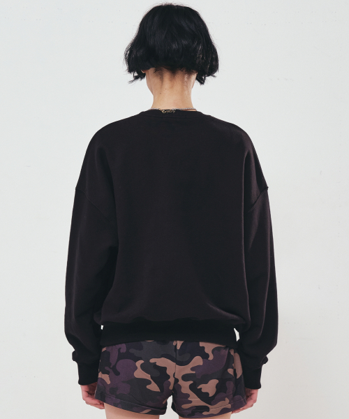 NICK&NICOLE(ニックアンドニコール)の「VOLUME NICOLE ROSE SWEATSHIRT_BLACK PINK(スウェット・レディース・その他・FREE)」の3枚目の写真