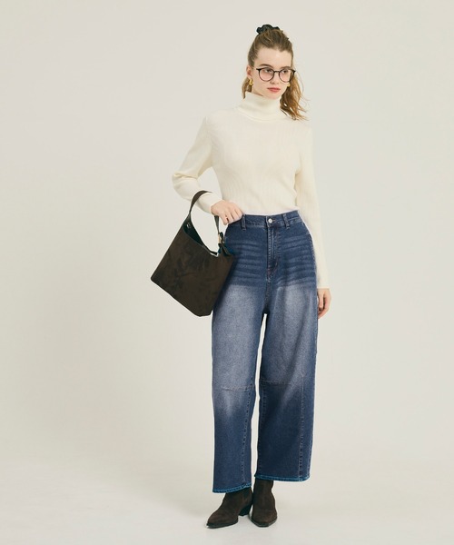 coca(coca)(コカ)の「ムーヴデニムカーブパンツ(デニムパンツ・レディース・ブルー・M/L/S)」の12枚目の写真