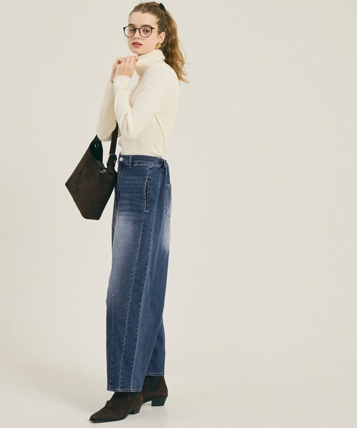 coca(coca)(コカ)の「ムーヴデニムカーブパンツ(デニムパンツ・レディース・ブルー・M/L/S)」の13枚目の写真