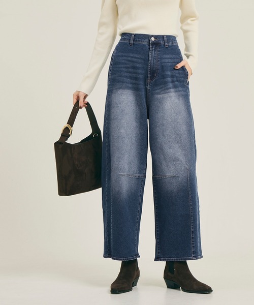 coca(coca)(コカ)の「ムーヴデニムカーブパンツ(デニムパンツ・レディース・ブルー・M/L/S)」の14枚目の写真