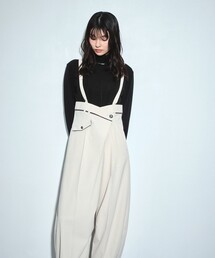 UNITED TOKYO | サスペンダーラップコクーンパンツ｜ウォッシャブル/ストレッチ/抗ピリング/速乾/細見え/冬服(その他パンツ)