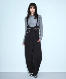 UNITED TOKYO | サスペンダーラップコクーンパンツ｜ウォッシャブル/ストレッチ/抗ピリング/速乾/細見え/春服(その他パンツ)