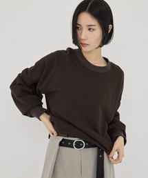 【STUDIOUS/ステュディオス】DRAWSTRING GATHER SLEEVE SWEAT SHIRT/ドローストリングギャザースリーブスウェットシャツ