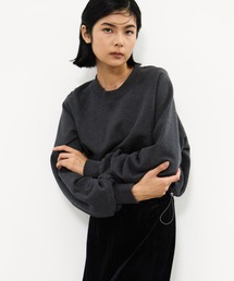 STUDIOUS | 【STUDIOUS/ステュディオス】DRAWSTRING GATHER SLEEVE SWEAT SHIRT/ドローストリングギャザースリーブスウェットシャツ(スウェット)