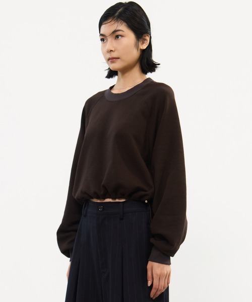 STUDIOUS（ステュディオス）の「【STUDIOUS/ステュディオス】DRAWSTRING GATHER SLEEVE SWEAT SHIRT/ドローストリングギャザースリーブスウェットシャツ（スウェット・レディース・ダークブラウン/ダークグレー・FREE）」の20枚目の写真