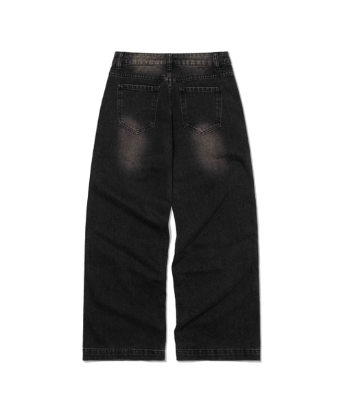 MOAA（モア）の「Sand fade Wide Jeans (BLACK)（デニムパンツ・レディース・その他・SMALL/MEDIUM）」の3枚目の写真