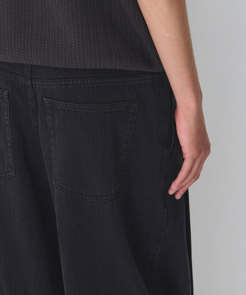 MUSINSA STANDARD（ムシンサスタンダード）の「リネンライクセミバルーンデニムパンツ[ウォッシュドブラック]（デニムパンツ・メンズ・その他・26/27/28/29/36/34/32/30/31/33/40/38/42）」の7枚目の写真