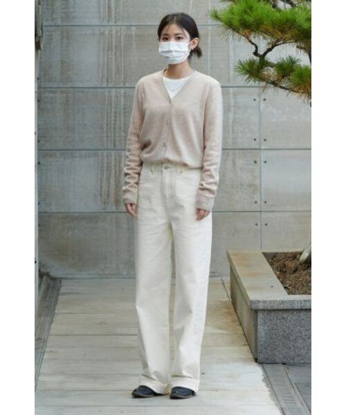 MUSINSA STANDARD WOMAN（ムシンサスタンダードウーマン）の「ウィメンズリブスリムフィット長袖Tシャツ[クリーム]（Tシャツ/カットソー・レディース・その他・SMALL/MEDIUM/LARGE/X-SMALL）」の6枚目の写真