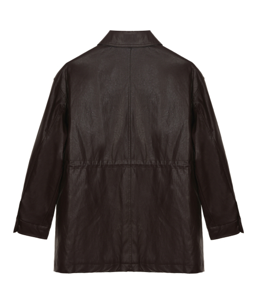 NICK&NICOLE(ニックアンドニコール)の「MIDI HALF LEATHER PADDING JACKET_BROWN(ダウンジャケット/コート・レディース・その他・FREE)」の5枚目の写真