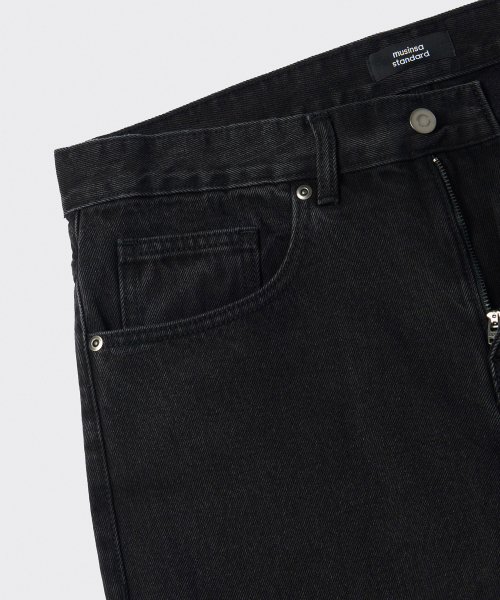 MUSINSA STANDARD（ムシンサスタンダード）の「ストレートデニムパンツ[ウォッシュドブラック]（デニムパンツ・メンズ・その他・31/33/26/27/28/29/38/42/36/34/32/30/40）」の18枚目の写真