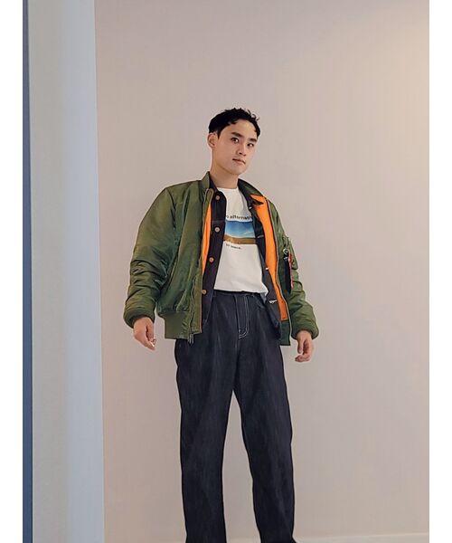 MUSINSA STANDARD（ムシンサスタンダード）の「ストレートデニムパンツ[ウォッシュドブラック]（デニムパンツ・メンズ・その他・31/33/26/27/28/29/38/42/36/34/32/30/40）」の5枚目の写真