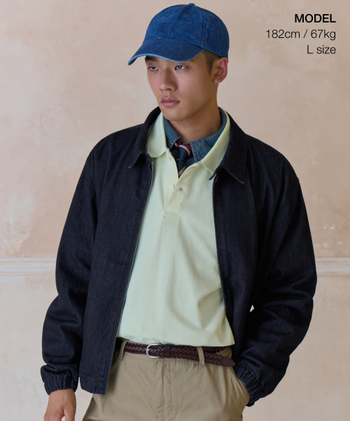MUSINSA STANDARD（ムシンサスタンダード）の「デニムスイングトップブルゾンジャケット[ディープインディゴ]（デニムジャケット・メンズ・その他・MEDIUM/LARGE/X-LARGE/XX-LARGE）」の2枚目の写真