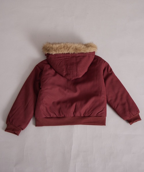 PAIRMANON STREET（ペアマノンストリート）の「中わた ファー付き フード ブルゾン【PAIRMANON STREET】（ブルゾン・キッズ・ブラック/カーキ/レッド系その他・100/110/120/130/140/150/160/90）」の18枚目の写真