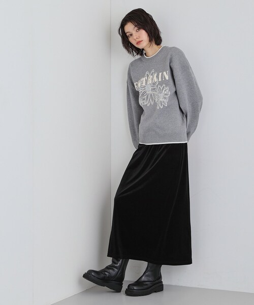 THE SHOP TK （ザ ショップ ティーケー ）の「花柄ラメジャカードニット（ニット/セーター・レディース・ブルー/グレー/ブラック・13/12）」の6枚目の写真