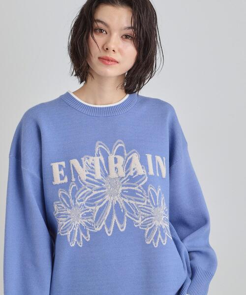 THE SHOP TK （ザ ショップ ティーケー ）の「花柄ラメジャカードニット（ニット/セーター・レディース・ブルー/グレー/ブラック・13/12）」の12枚目の写真